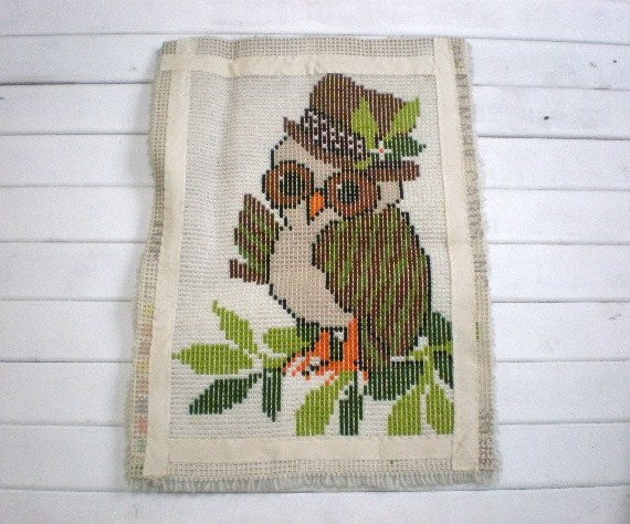 USA ふくろう70'sフックドラグ・タペストリー