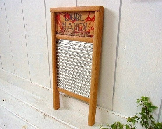 【DUBL HANDI】木製・ヴィンテージ・ウォッシュボード/洗濯板　USA