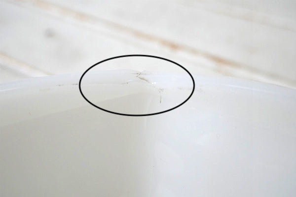 アンカーホッキング ぶどう柄 ミルクガラス 8角形 脚付き 60's ヴィンテージ フルーツボウル