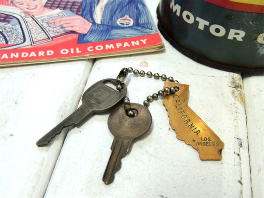 CHEVROLET・CA・LA シボレー・自動車・カリフォルニアモチーフ・キーホルダー&鍵2本付き