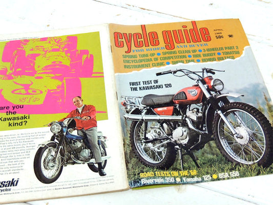 サイクルガイド 1968 Kawasaki 120 ビンテージ・オートバイ 雑誌・USA・バイク