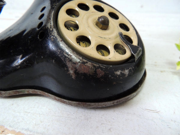 ノスタルジック・ブリキ製・おもちゃ・30s アンティーク・黒電話・TOY・電話機・オモチャ USA