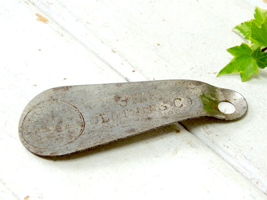 US アイオワ・STAR イーグル&四つ葉 クローバー・ビンテージ・シューホーン・靴ベラ 小物