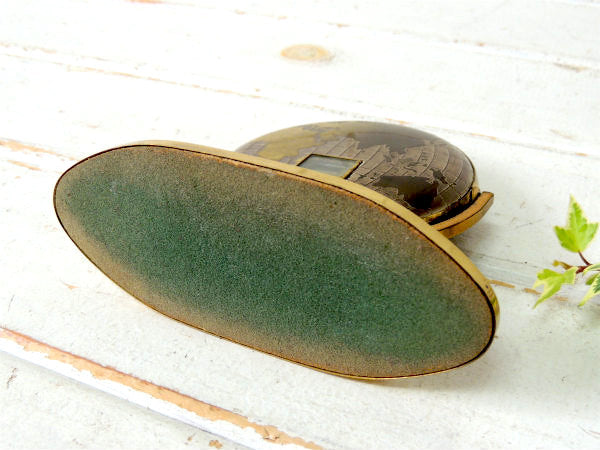 世界地図・ゴールドトーン・地球儀 アメリカンビンテージ デスクカレンダー 卓上カレンダー