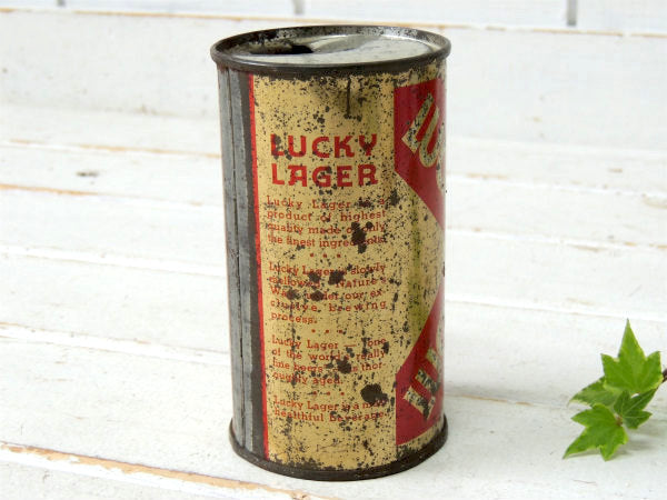1937s・ラッキーラガー ビール缶・BEER・ドリンク・ヴィンテージ・アドバタイジング・USA