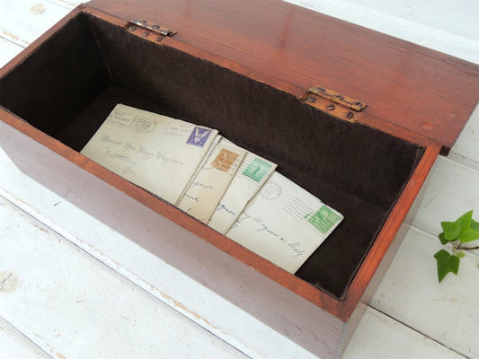 【アンティーク・宝箱】組み木式・フタ付き・ウッドボックス/木箱・USA