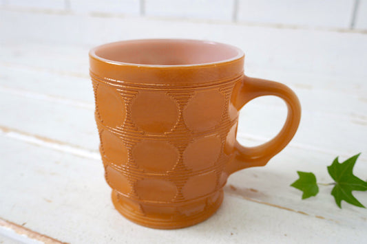 Fire King ファイヤーキング オレンジ キャメロット 60s ヴィンテージ マグカップ 食器