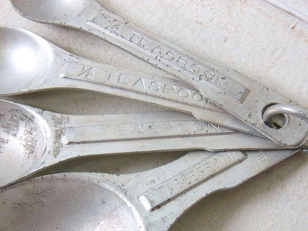 アルミ製・ヴィンテージ・計量スプーン/メジャーリングスプーン・4本セット USA