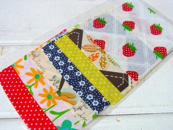 ヴィンテージ・ファブリック・はぎれセット・10㎝角7枚入り USA