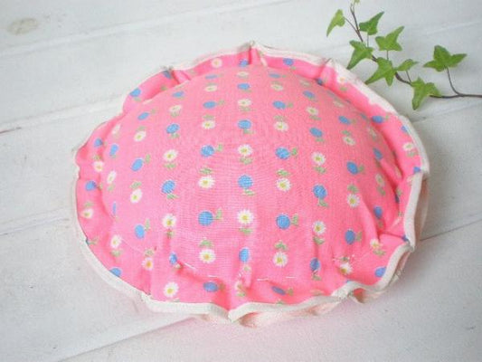 【花柄・フラワー】ヴィンテージ・ピンクッション・針山 USA・裁縫道具