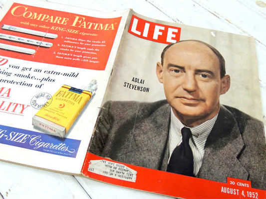 LIFE ライフ USA・OLD ビンテージ・雑誌・1952/8/4・広告・アドバタイジング・印刷物