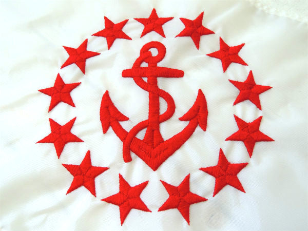 ヨット 刺繍・13★・船舶 アンカー・USA・ビンテージ・ボート フラッグ・アンカー・旗・マリン