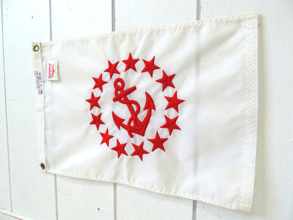 ヨット 刺繍・13★・船舶 アンカー・USA・ビンテージ・ボート フラッグ・アンカー・旗・マリン