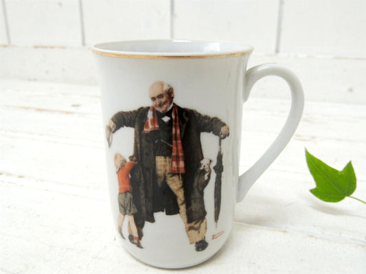 【ノーマンロックウェル】The Gift・デッドストック・未使用・ヴィンテージ・陶器製マグカップ