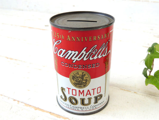 【125周年記念】キャンベルスープ・ノベルティ・トマトスープ缶・貯金箱/コインバンク USA