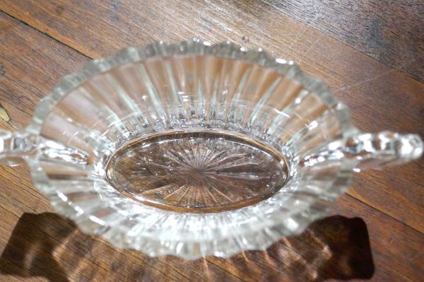 Heisey Glass ストライプ柄 30's ガラス アンティーク シュガー&クリーマー 食器
