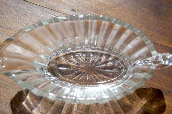 Heisey Glass ストライプ柄 30's ガラス アンティーク シュガー&クリーマー 食器