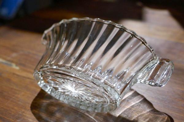 Heisey Glass ストライプ柄 30's ガラス アンティーク シュガー&クリーマー 食器