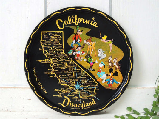 ディズニーランド カリフォルニア 60's ビンテージ トレイ ミッキー ドナルド バンビ ピノキオ