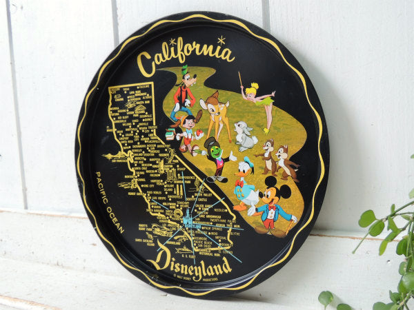 ディズニーランド カリフォルニア 60's ビンテージ トレイ ミッキー ドナルド バンビ ピノキオ