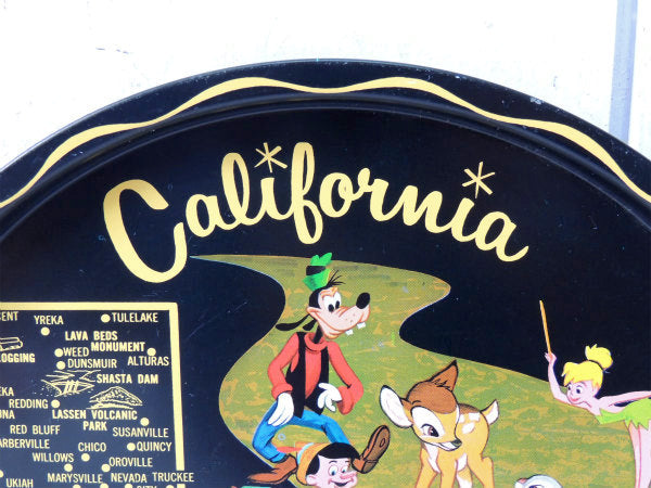 ディズニーランド カリフォルニア 60's ビンテージ トレイ ミッキー ドナルド バンビ ピノキオ