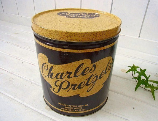 【Charles Pretzels】プレッツェル・ヴィンテージ・ティン缶 USA