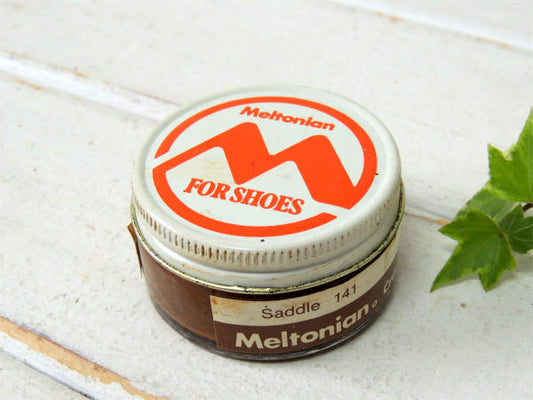 Meltonian・瓶 イギリス・靴磨き・シュー クリーム・ビンテージ・ガラス容器