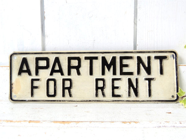 APARTMENT FOR RENT アパート貸します！ OLD・ヴィンテージ・サイン・標識・ブリキ製・看板・USA