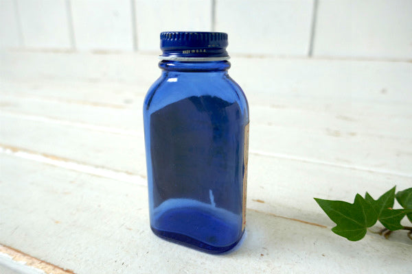 PHILLIPS ブルー タブレット 50's ヴィンテージ ガラスボトル 薬瓶 ガラス瓶 USA