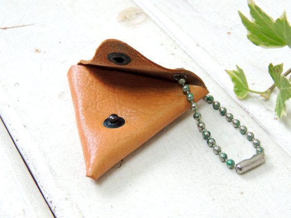 【USA・カリフォルニア】革製・デッドストック・ビンテージ・アドバタイジング・レザー・コインケース