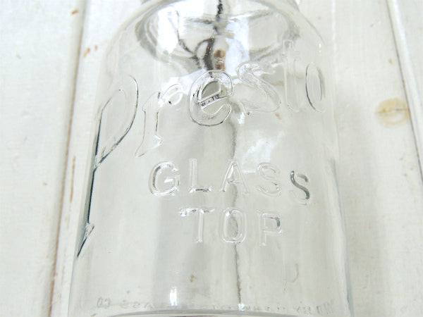 Presto GLASS 1930's・アンティーク・ワイヤー式・ガラスジャー・ガラス瓶・花瓶