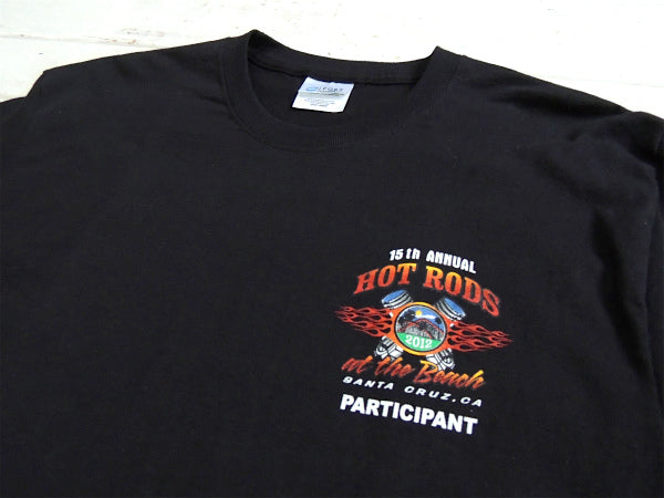 【CA/サンタクルーズ】15回記念・アメ車・ホットロッド・カーショー・Tシャツ(M)・カリフォルニア
