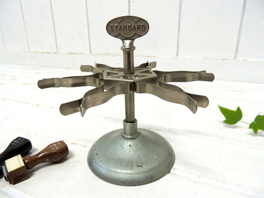 【STANDARD/6ホルダー】スチール製・回転式・アンティーク・スタンプホルダー・USA