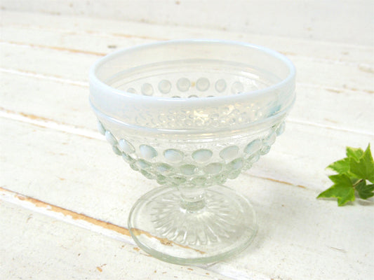 【アンカーホッキング】ホブネイル・水玉・ガラス製・ヴィンテージ・40'sシャーベットグラス・食器②