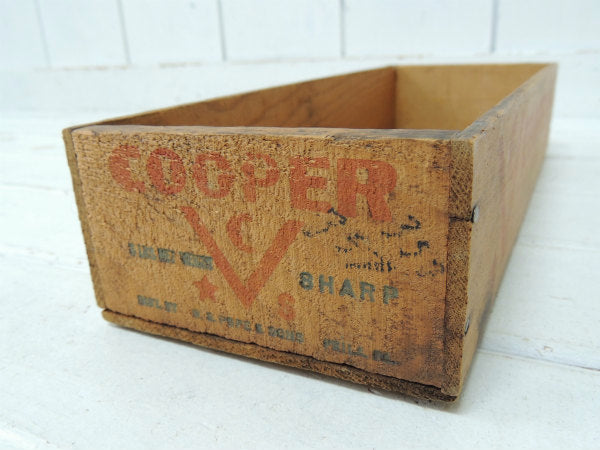 【COOPER BRAND】4面ロゴ入り・アンティーク・チーズボックス/木箱/ウッドボックス