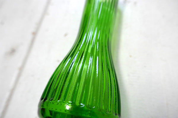 USA グリーン ガラス ヴィンテージ フラワーベース 一輪挿し 花瓶・インテリア空間 ウエディング