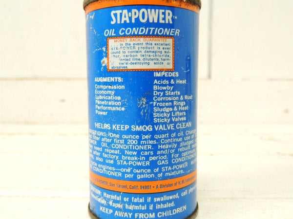 STA-POWER インダストリアル ヴィンテージ オイル缶 チェッカーフラッグ USA アメ車 ガレージ雑貨