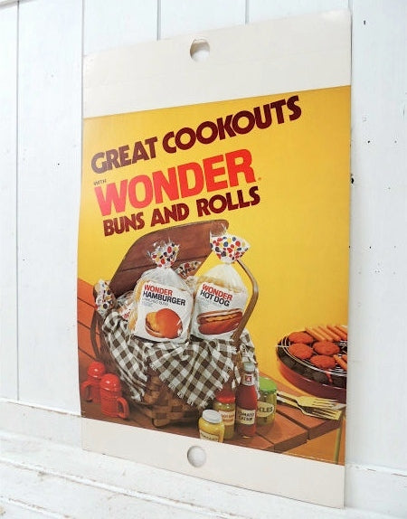 WONDER BREAD ワンダーブレッド ヴィンテージ アドバタイジング 店頭用ポスター サイン パン屋さん カフェ看板