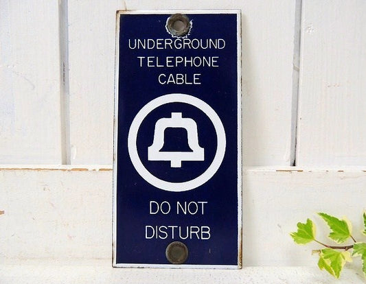 【BELL SYSTEM】ベルシステム・電話会社・ホーロー製・アンティーク・サインプレート・看板