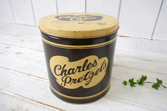 Charles Pretzels プレッツェル お菓子 ティン缶 ブリキ缶 パッケージ USA