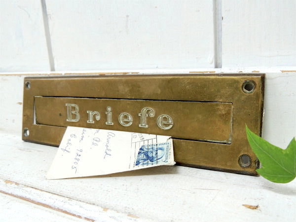 【Briefe/手紙】ドイツ製・アンティーク・レタースロット/郵便受け/レターポスト