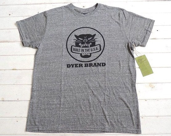 【DYER BRAND】ダイアーブランド“Panther”Tシャツ&ステッカー1枚付き/XL/グレー