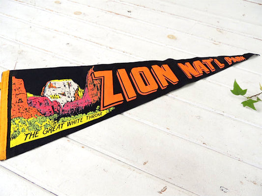 【1960's~ザイオン国立公園・ユタ州】ヴィンテージ・ペナント・旗 ・フラッグ・USA