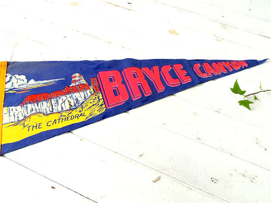 【1960's~ブライスキャニオン・大聖堂・ユタ州】ヴィンテージ・ペナント・旗 ・フラッグ・USA