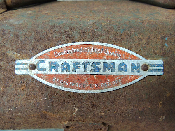 【クラフトマン】ガンメタリック色・メタル製・ヴィンテージ・ツールボックス/工具箱