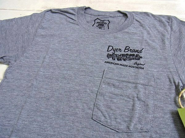 【DYER BRAND】ダイアーブランド・Crank・ポケットTシャツ&ステッカー/S/グレー