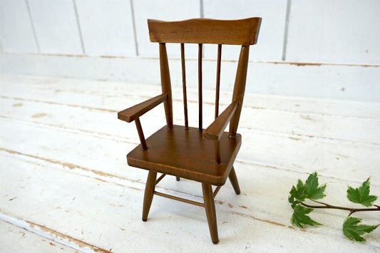 木製 ヴィンテージ ドールチェア アームチェア 人形 イス ドールハウス TOY おもちゃ USA②ミニチュア