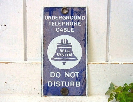 【BELL SYSTEM】電話会社・ホーロー製・アンティーク・サインプレート/看板 USA