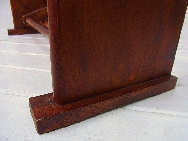 ブックエンド付き・4段式・木製・アンティーク・ブックシェルフ/本棚 USA