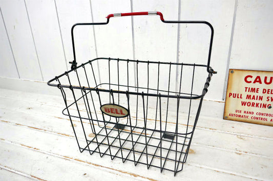 BELL 自転車 メタル製 ハンドル付き ヴィンテージ バスケット カゴ キャンプ US バイク
